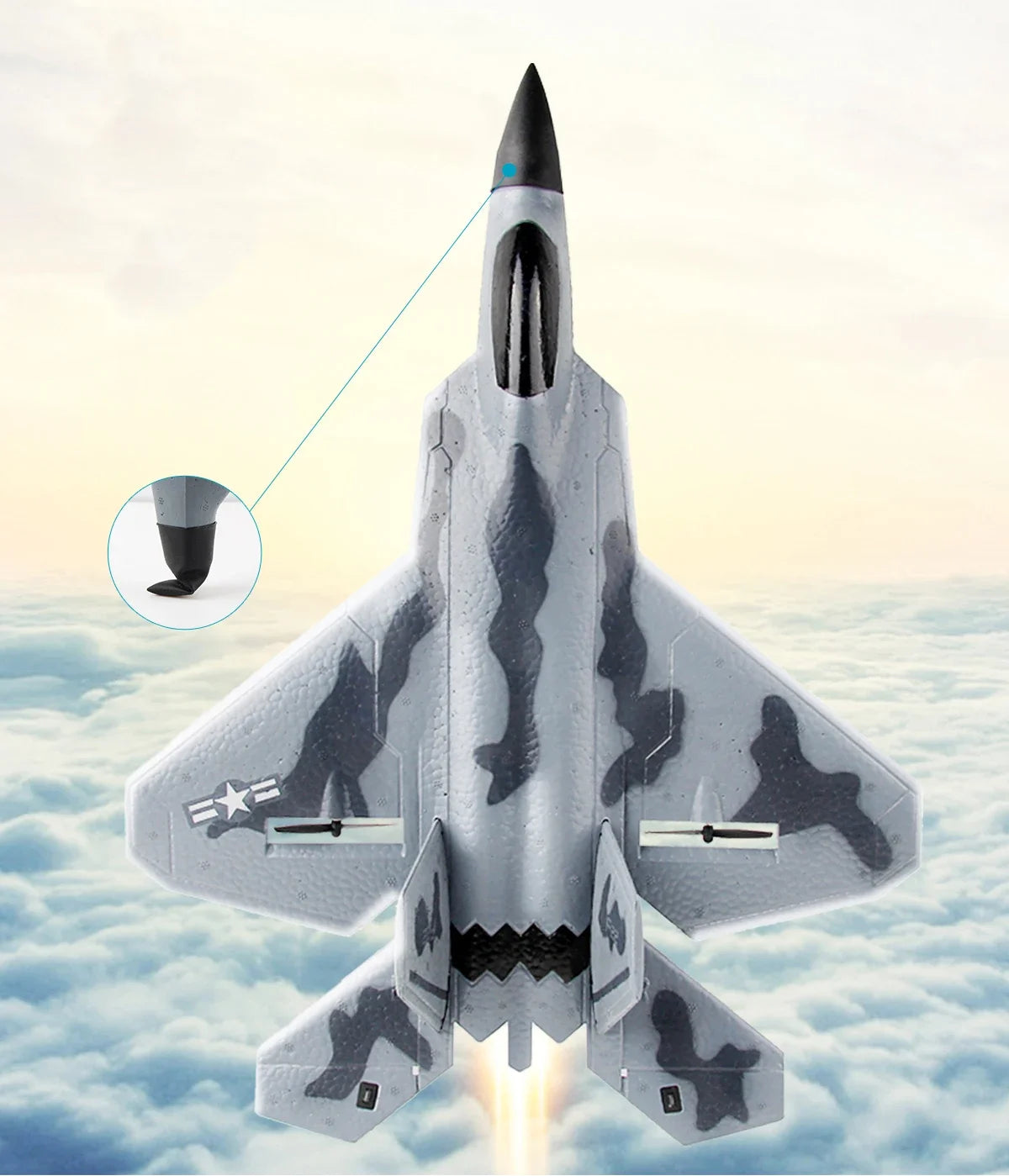 Jouet Avion de Chasse Télécommandé - RC Télécommandé