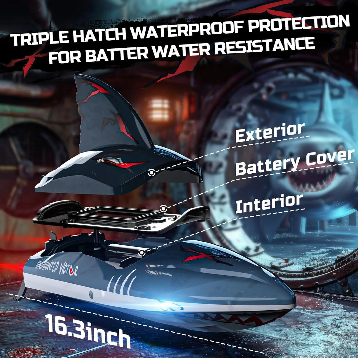 Bateau Requin RC Ultra Rapide - RC Télécommandé