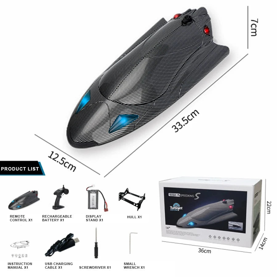 Bateau en Carbone RC (Nage Comme un Poisson) - RC Télécommandé