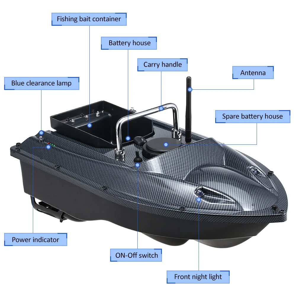 Bateau à Appâts de Pêche Télécommandé - RC Télécommandé