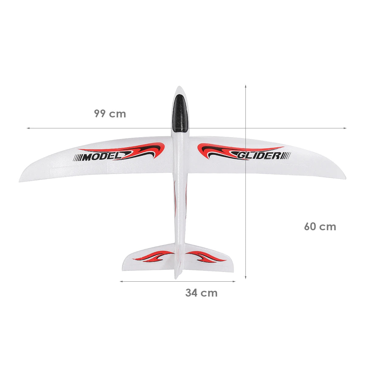 Grand Planeur en Polystyrène - RC Télécommandé