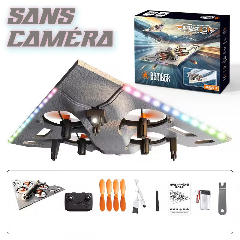 Drone Avion Télécommandé 3 en 1 (Air, Terre et Mer) - RC Télécommandé