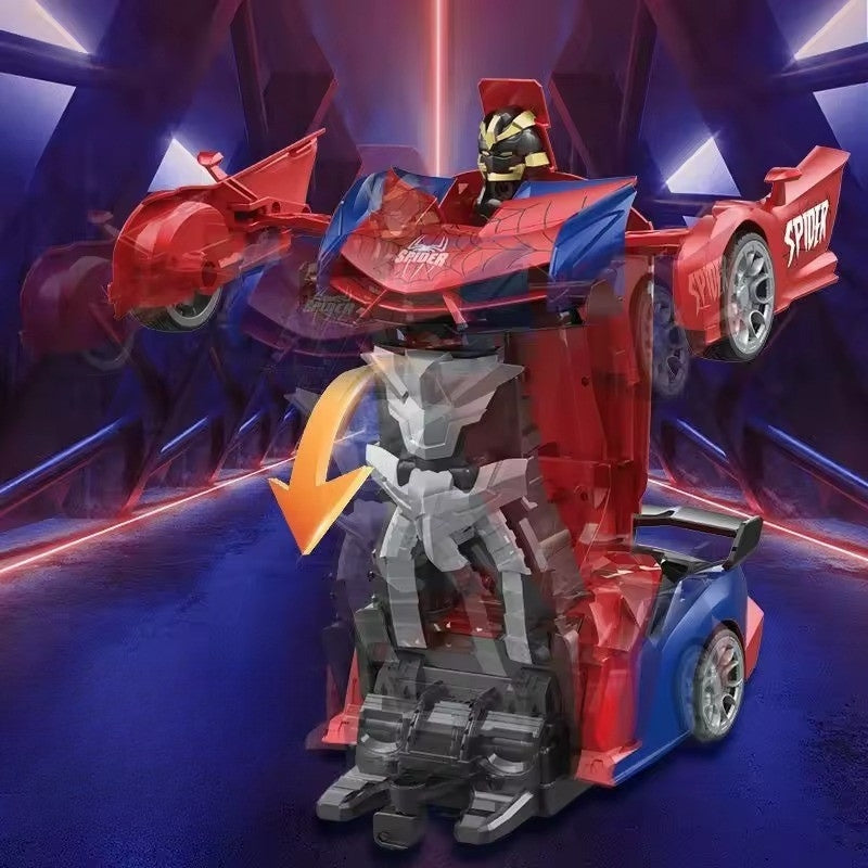 Voiture Spider-Man Robot 2 en 1 RC - RC Télécommandé