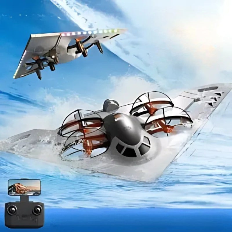 Drone Avion Télécommandé 3 en 1 (Air, Terre et Mer)