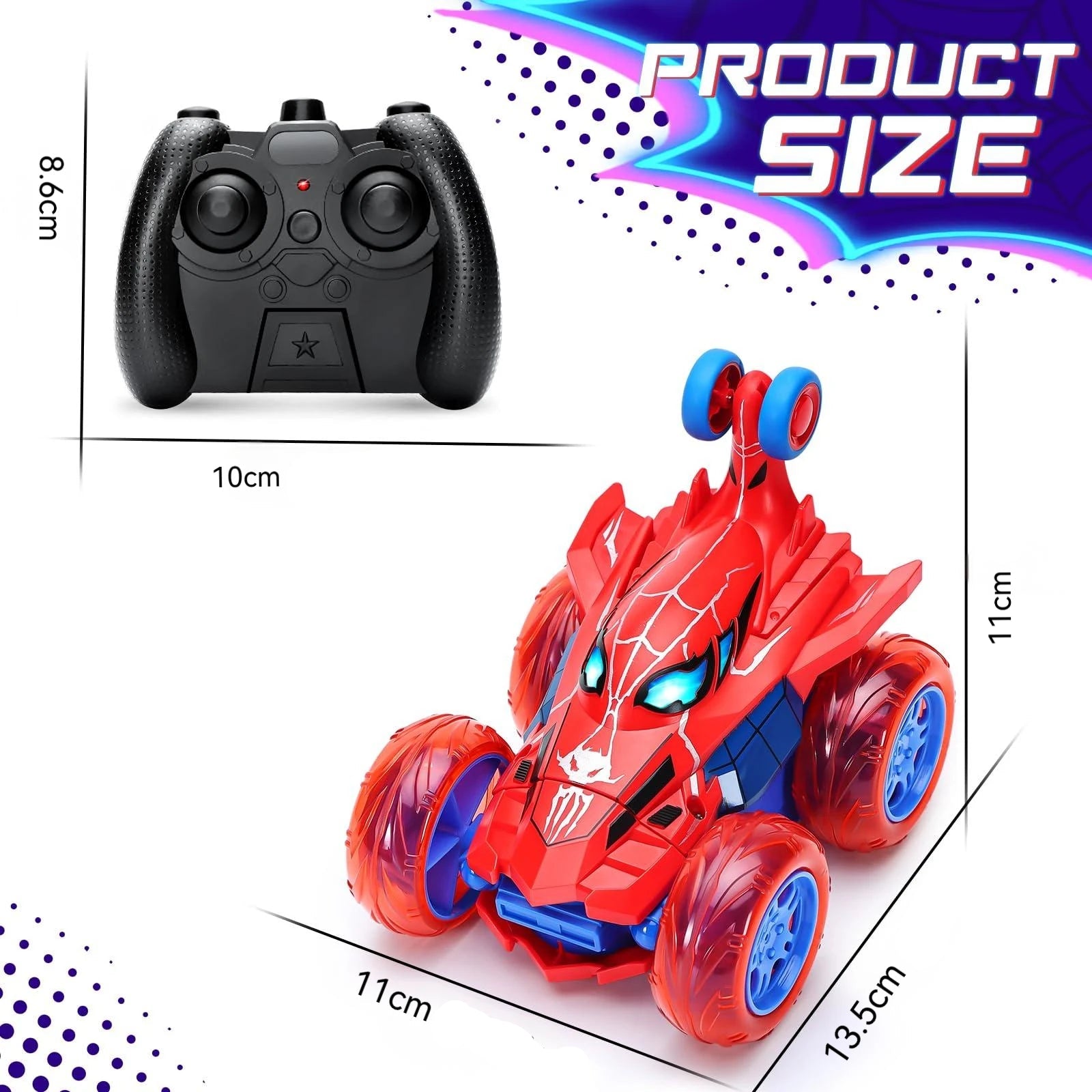 Voiture Télécommandée Lumineuse Spiderman - RC Télécommandé