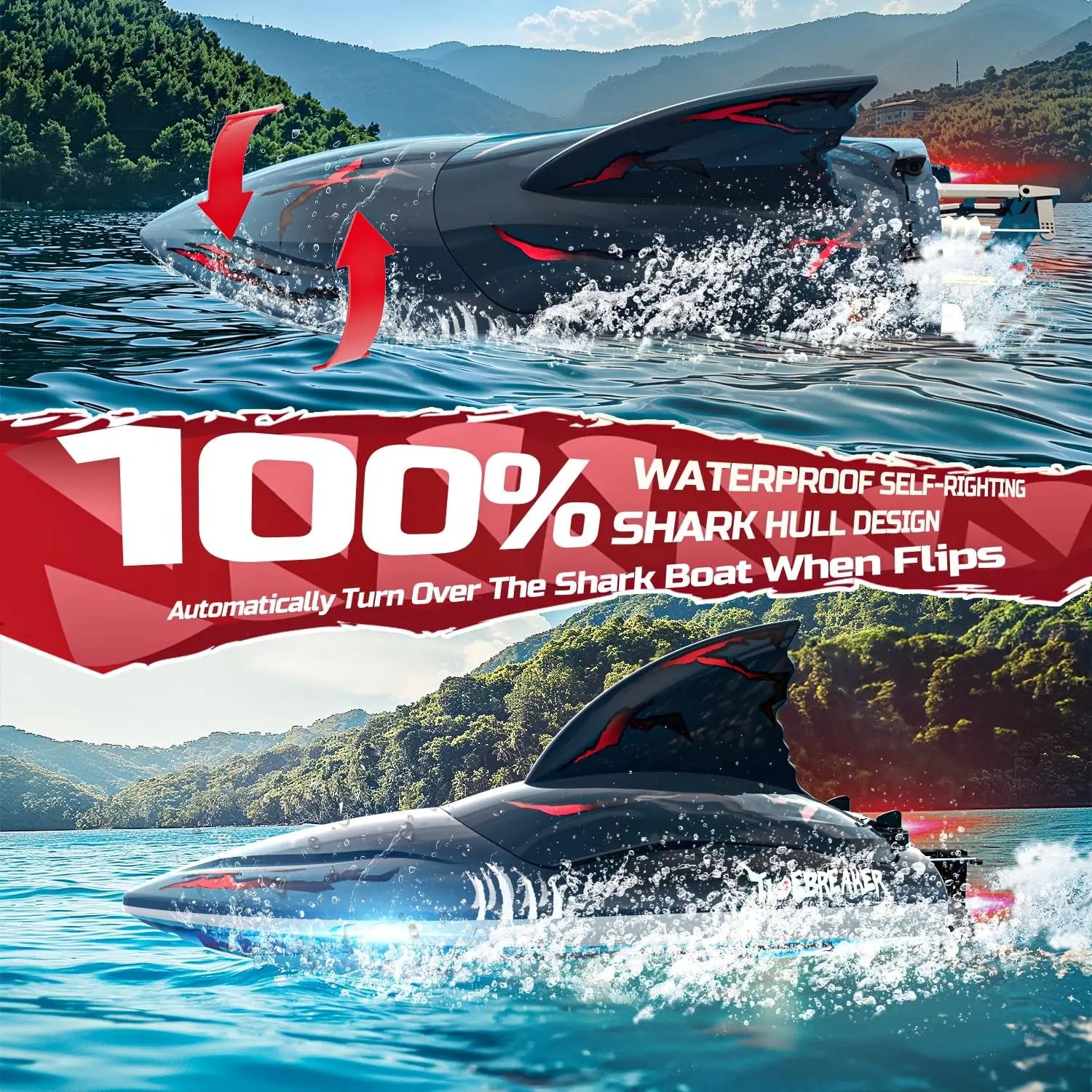 Bateau Requin RC Ultra Rapide - RC Télécommandé