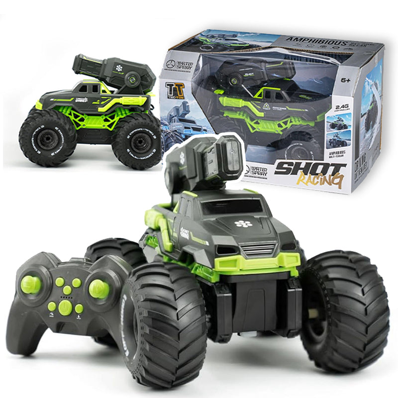 Monster Truck Amphibie Télécommandé avec Canon à Eau - RC Télécommandé