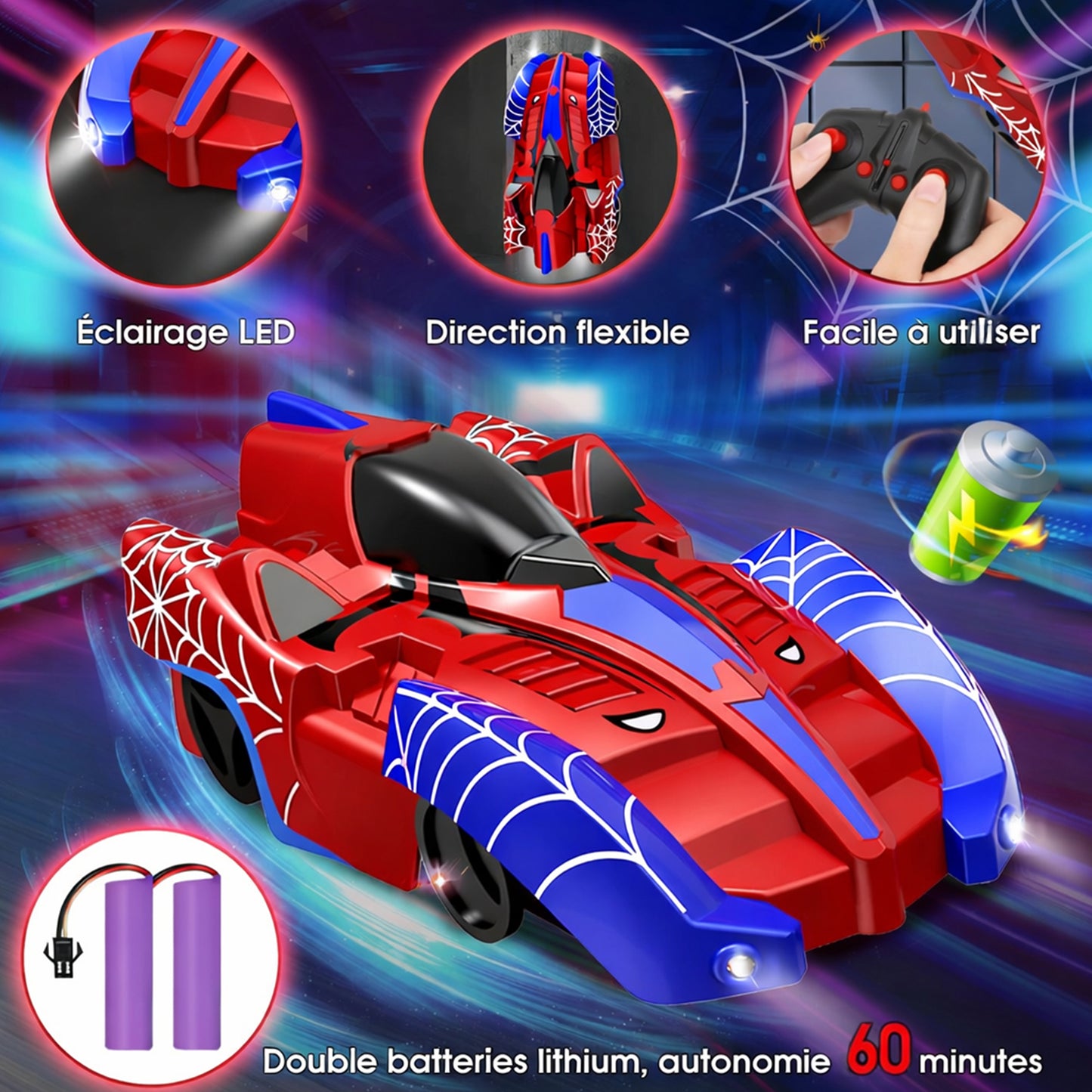 Voiture Télécommandée Grimpante Spiderman - RC Télécommandé