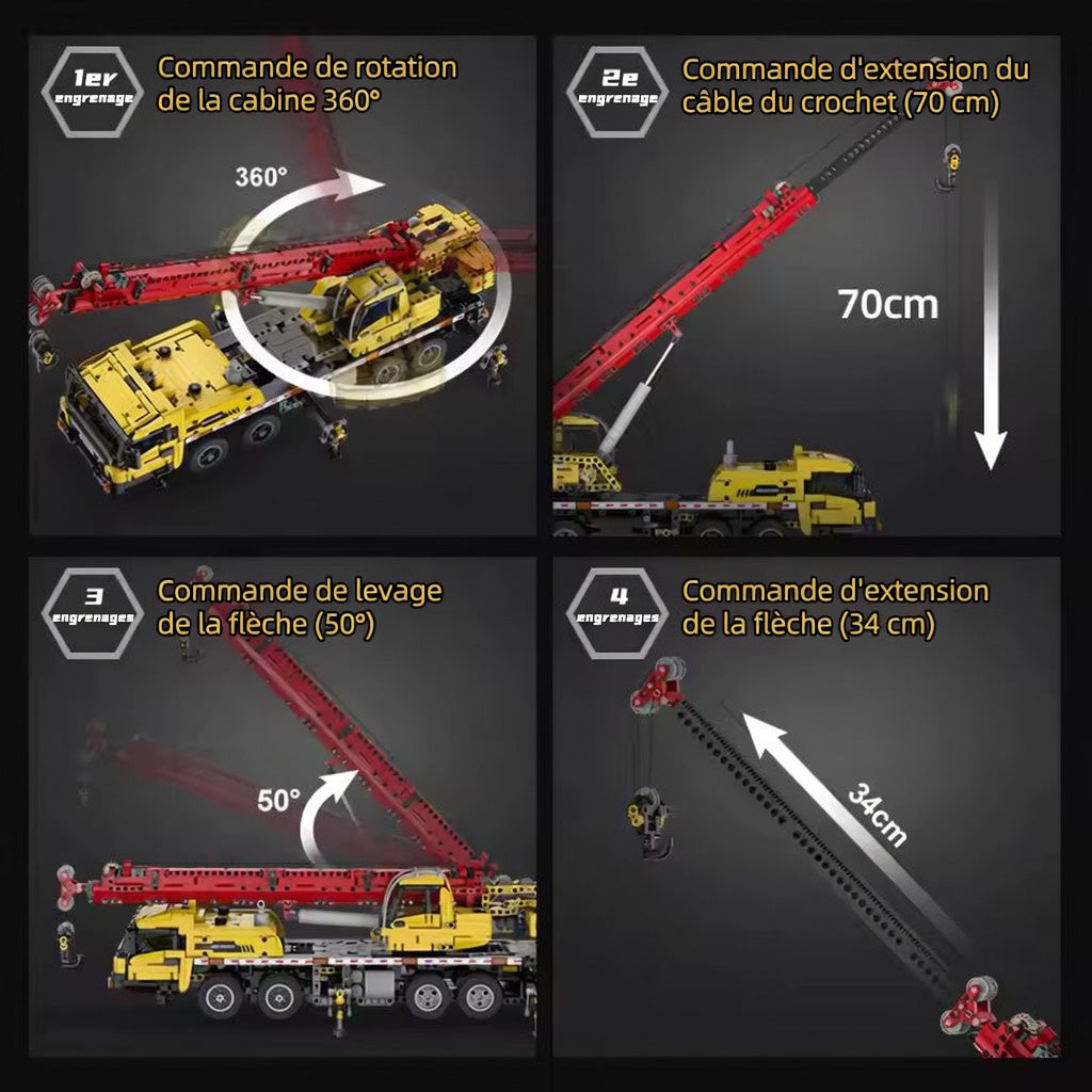 Camion Grue à Construire Télécommandé - RC Télécommandé