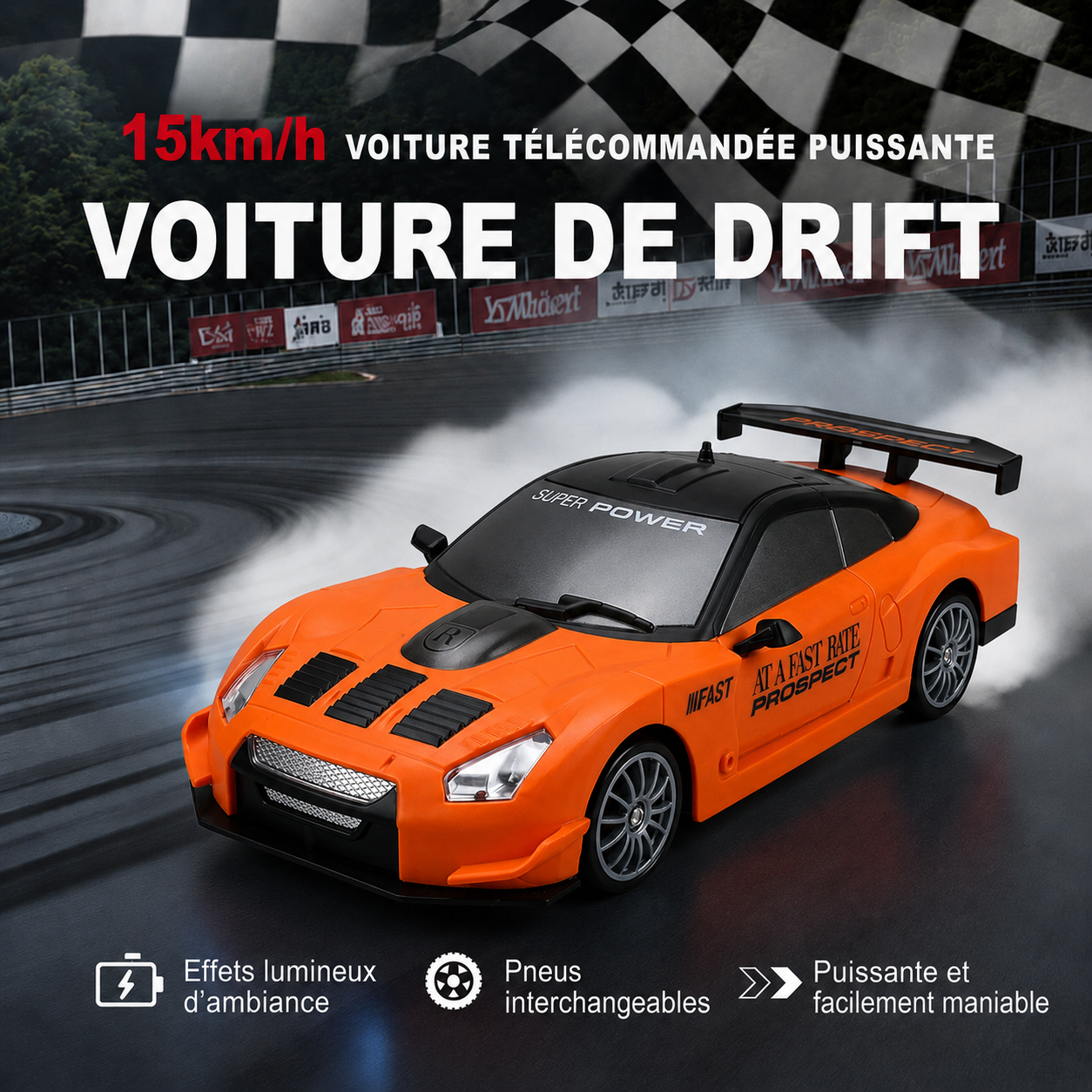 Voiture Télécommandée Orange - RC Télécommandé