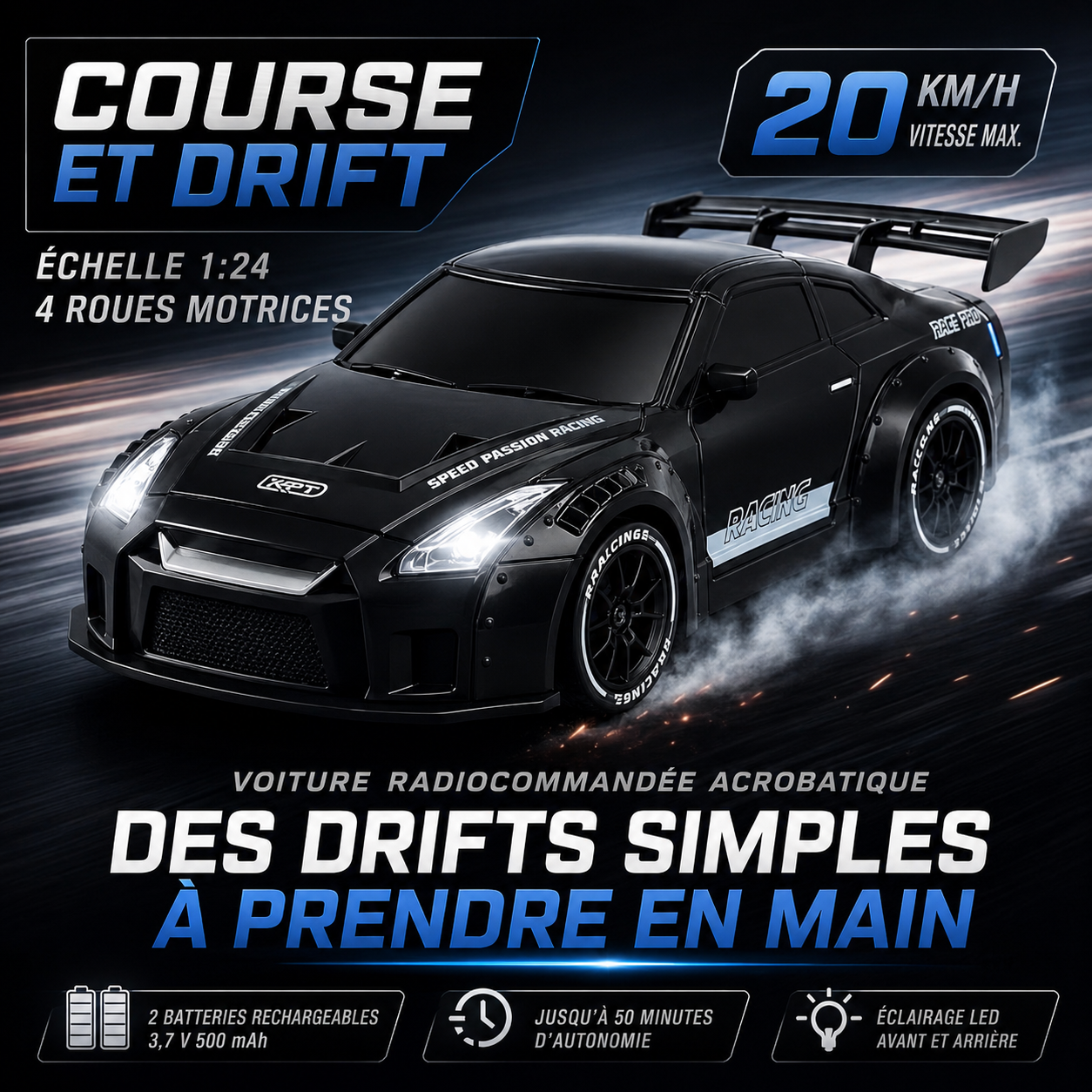 Voiture Télécommandée de Course - RC Télécommandé