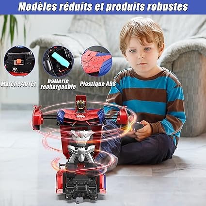 Voiture Spider-Man Robot 2 en 1 RC - RC Télécommandé