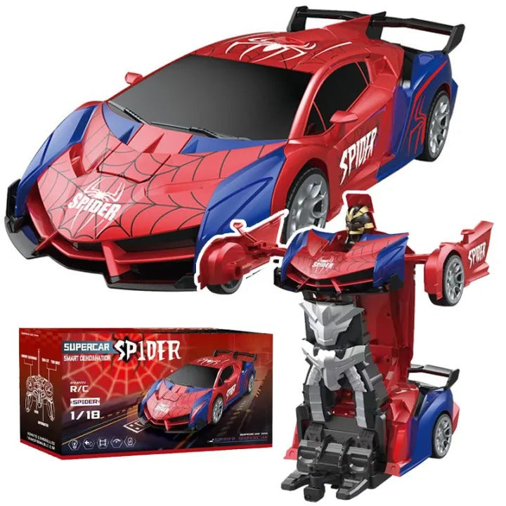 Voiture Spider-Man Robot 2 en 1 RC - RC Télécommandé