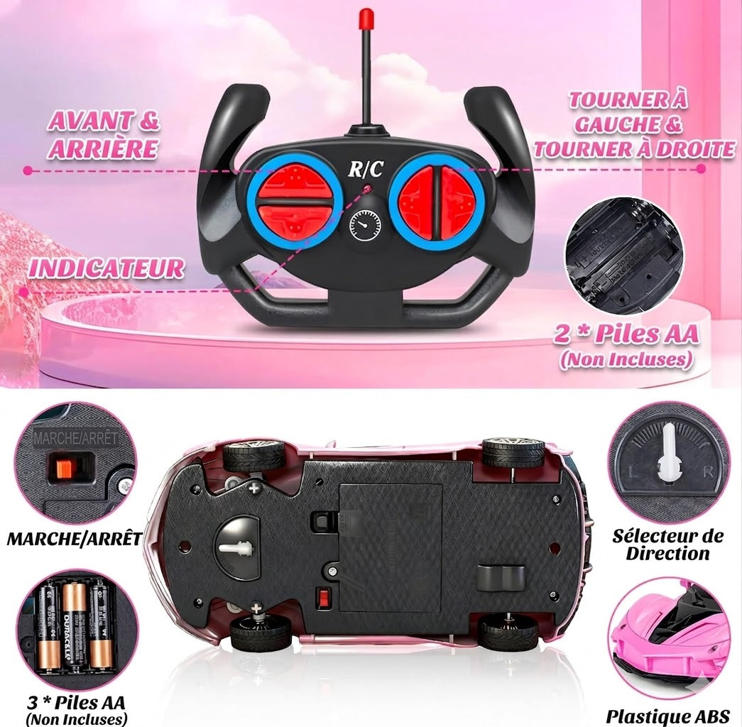Voiture Télécommandée Rose - RC Télécommandé