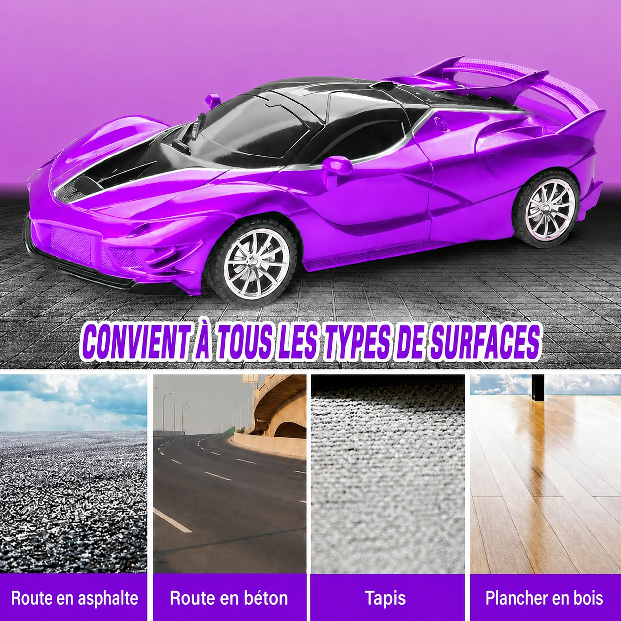 Voiture Télécommandée Violette