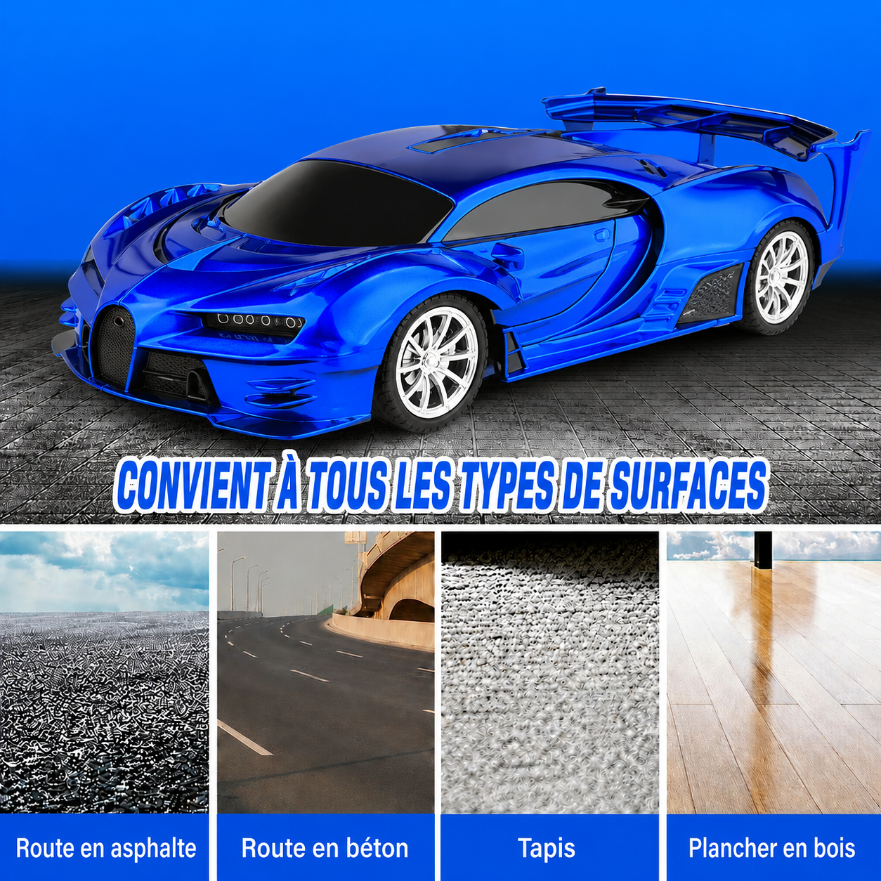 Voiture Télécommandée Bleue